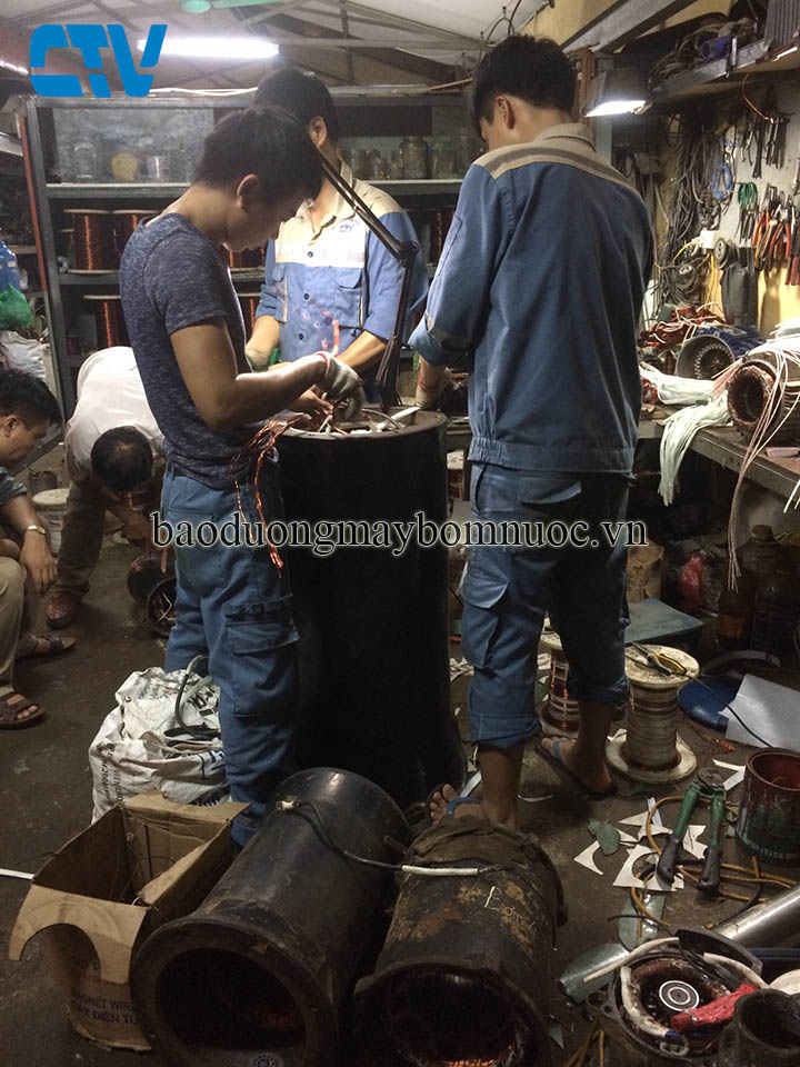 Quấn bơm chìm nước thải tại Cường Thịnh Vương JSC