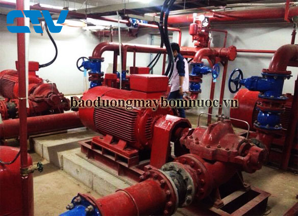 Bảo dưỡng hệ thống máy bơm công nghiệp, bơm cứu hỏa chạy điện