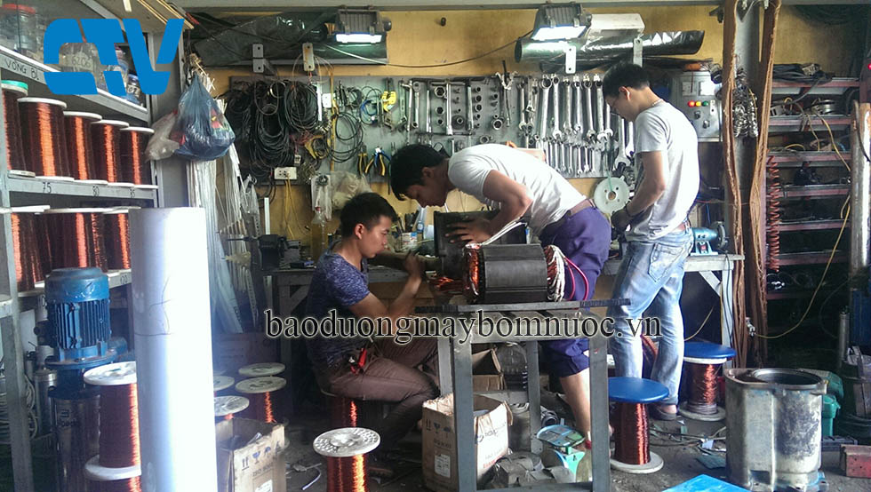 Quấn lại động cơ máy bơm nước thải Tsurumi nhanh chóng, chất lượng