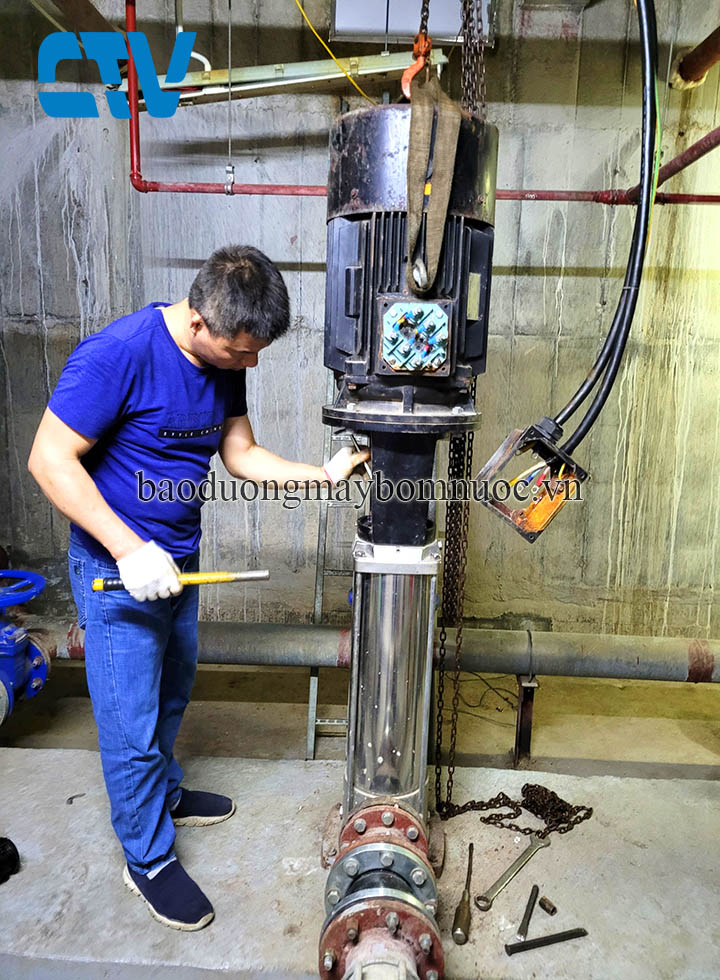 Sửa chữa, bảo dưỡng máy bơm đa tầng cánh trục đứng