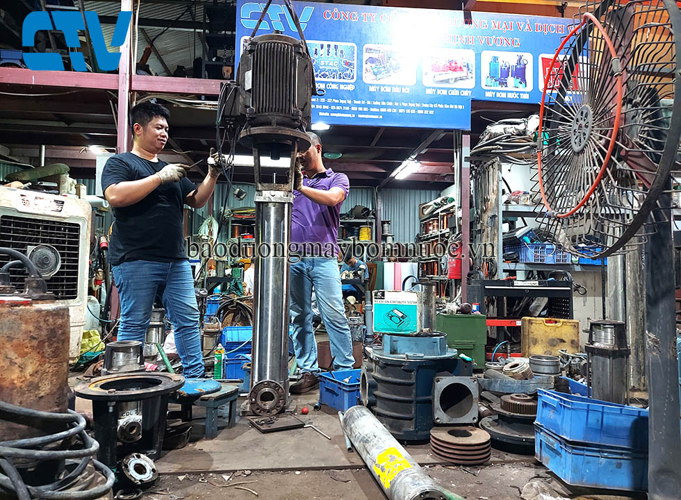 Vệ sinh, bảo dưỡng buồng máy bơm trục đứng