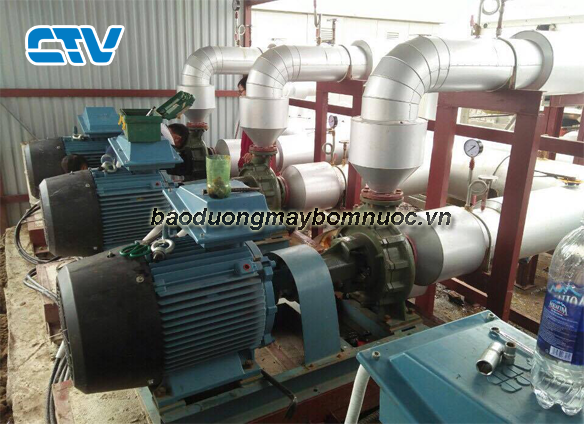 Bảo dưỡng hệ thống máy bơm giải nhiệt Chiller tại nhà thi đấu tỉnh Hà Nam