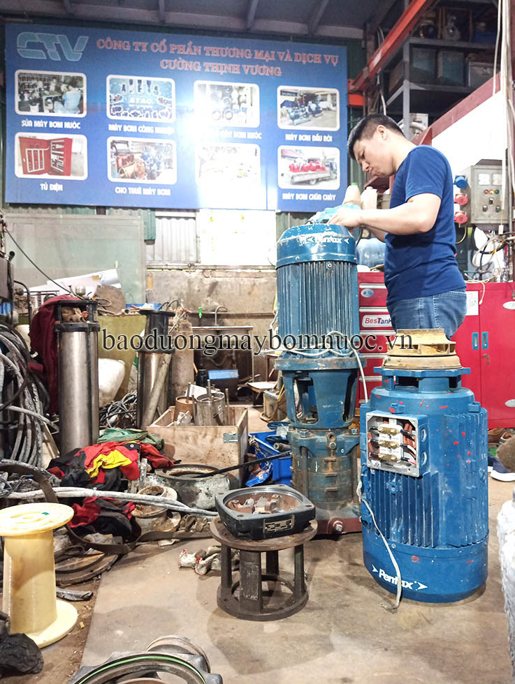 Cường Thịnh Vương nhận sửa chữa, thay thế bộ ruột buồng cánh máy bơm trục đứng Pentax uy tín