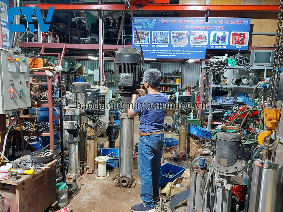 Cường Thịnh Vương nhận sửa chữa, thay thế bộ ruột buồng cánh máy bơm trục đứng APP uy tín